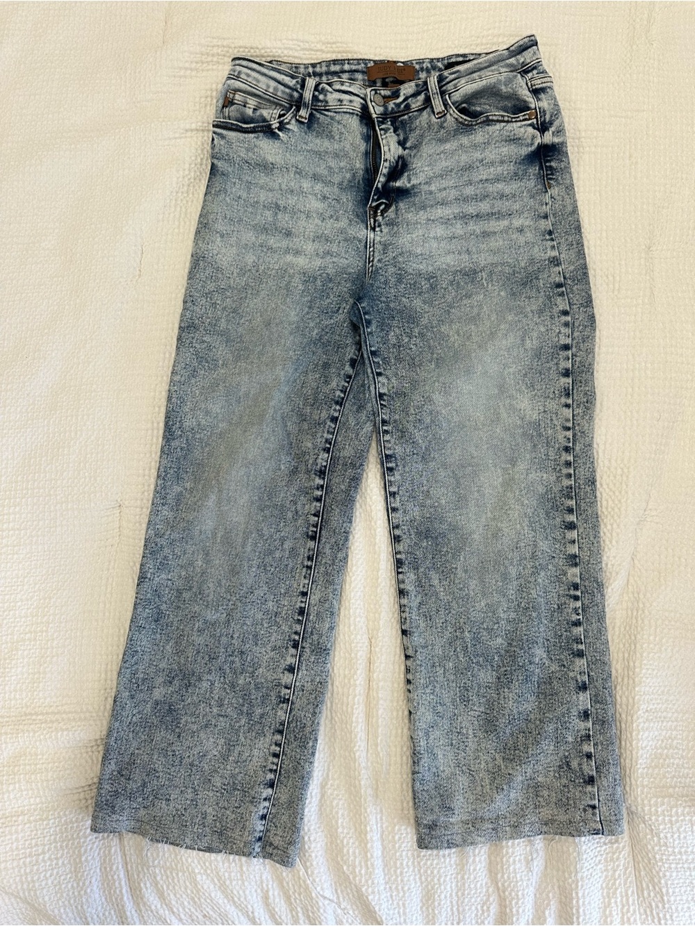 Judy Blue Light Acid-Wash Blue Wide Leg  Jeans Size 31